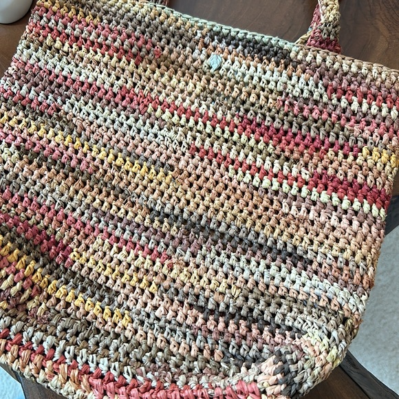 Helen Kaminski Multi-Color Woven Raffia Small Tote Too Handle Bag - Picture 2 of 6